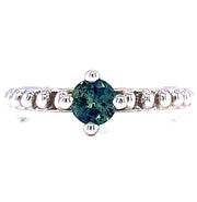 Montana Sapphire & Diamond Engagement Ring- "River Run"