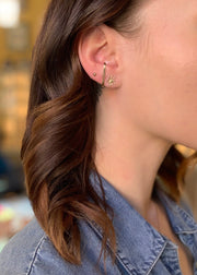 14KY Minimalist Medium Ear Cuff Earrings- "Axton"