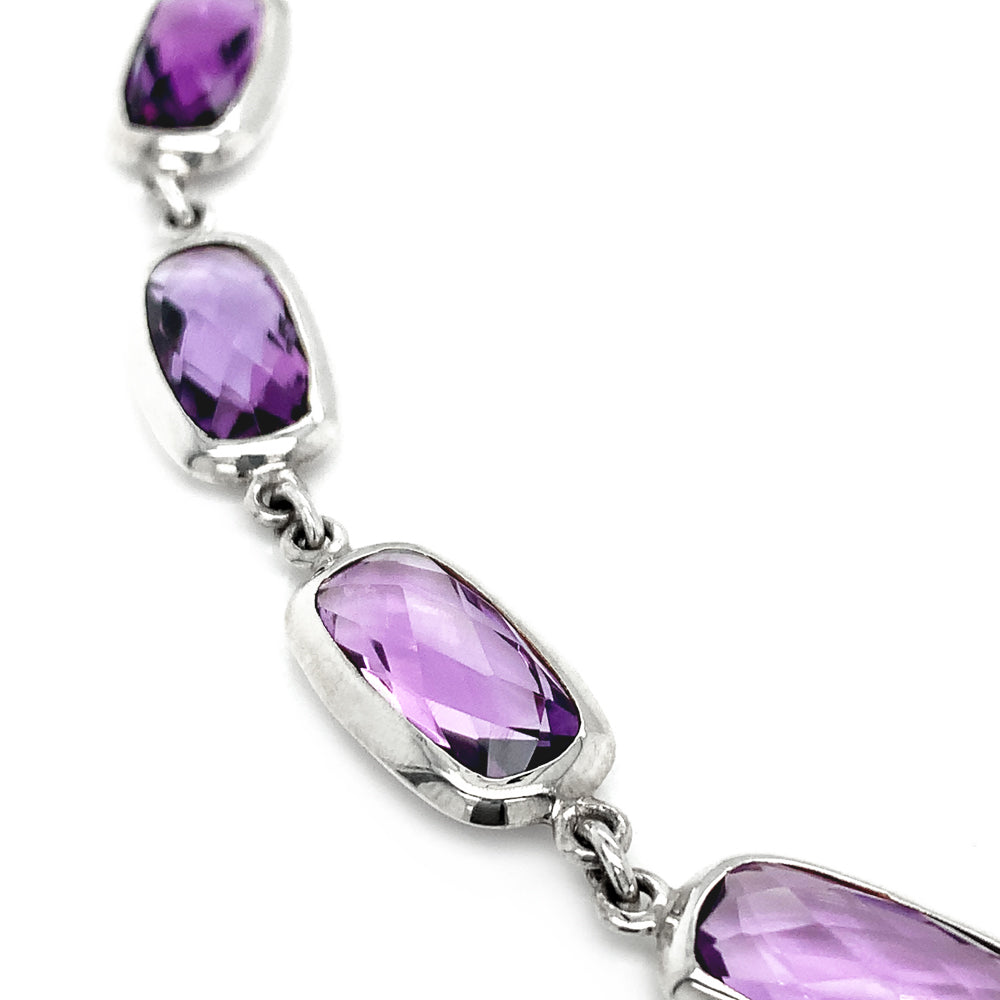 Sterling Silver & Amethyst Bracelet - "Harmony"