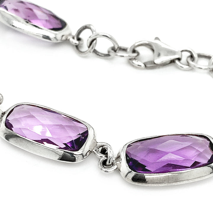 Sterling Silver & Amethyst Bracelet - "Harmony"