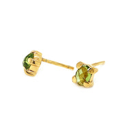 Gold Vermeil and Peridot Studs- "Garden Party"