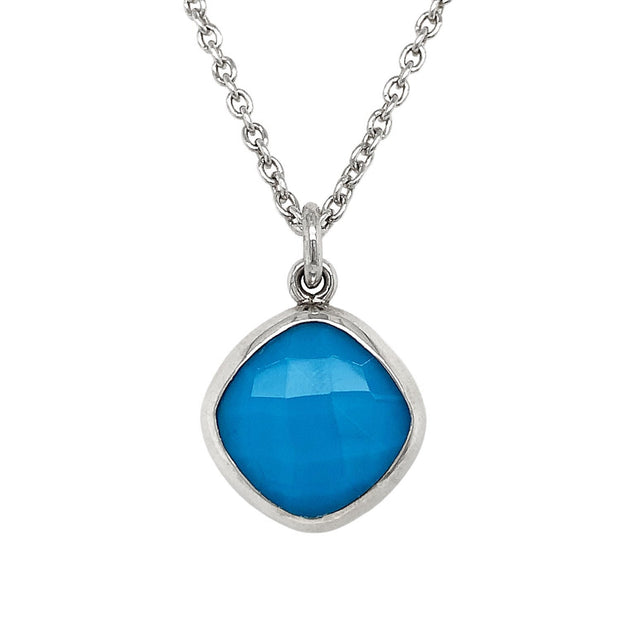 Sterling Silver Turquoise Necklace- "Wishing Well"