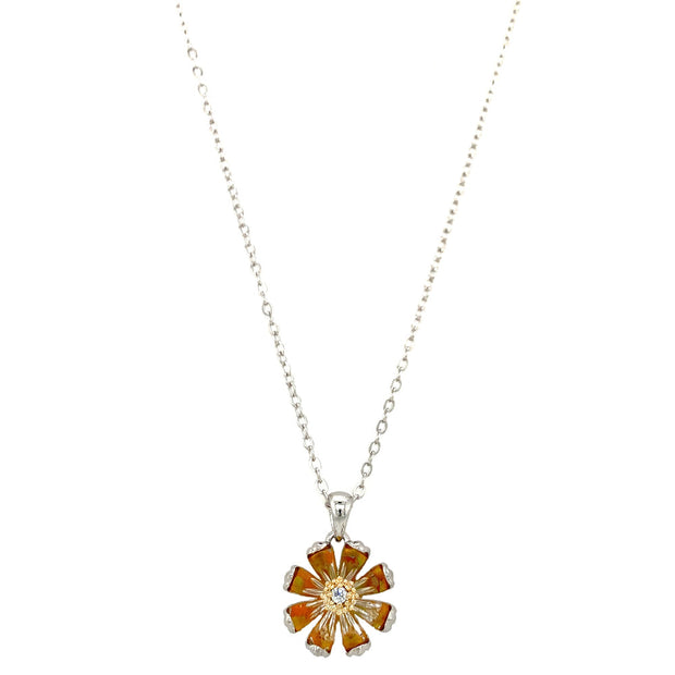 Unforgettable Helios Flower Diamond Pendant Necklace for women under 50K -  Candere by Kalyan Jewellers