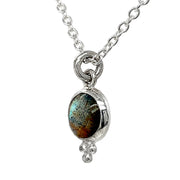 Sterling Silver Labradorite Necklace with Accents