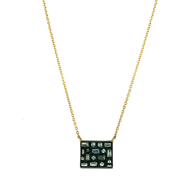 Inverted Diamond Square Necklace