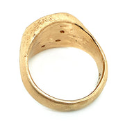 Yellow Gold & Dimond Signet Ring - "Herculaneum"