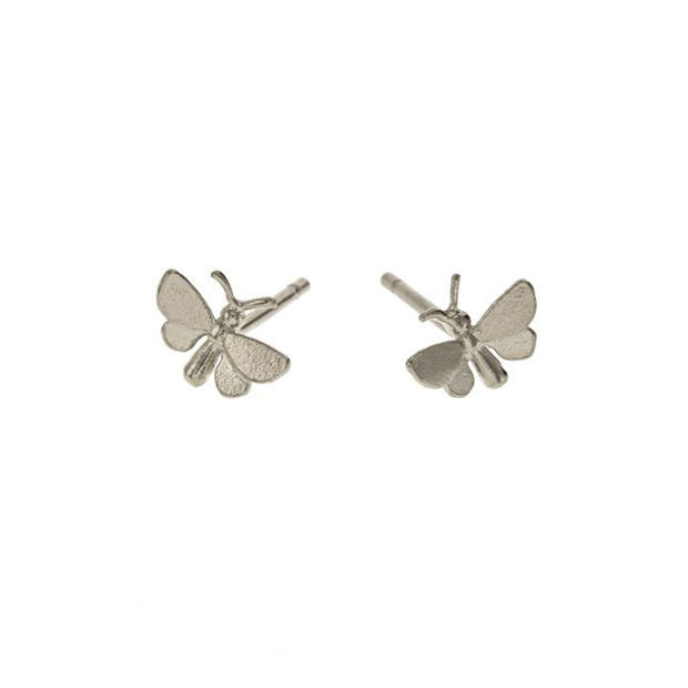 Sterling Silver "Tiny Butterfly" Stud Earrings.