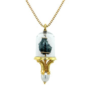Encased Salt & Pepper Diamond Necklace-"Victorian Curiosity"