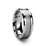 Tungsten Band with White Carbon Fiber Inlay- "Ultimus"