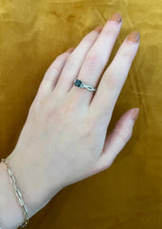 Montana Sapphire & Diamond Engagement Ring - "Verragio"
