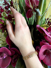 Yellow Gold & Diamond Expandable Brevetto Ring-to-Bracelet