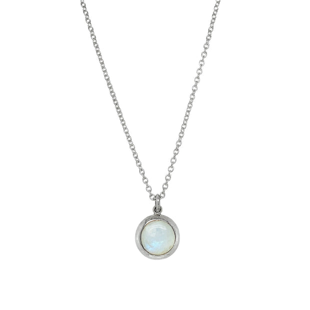 Sterling Silver and Moonstone Necklace- "Rain Water"