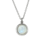 Sterling Silver and Moonstone Necklace- "Rain Water"