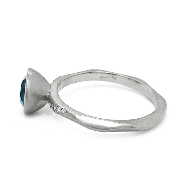 Montana Sapphire Engagement Ring - "Blue Moon"