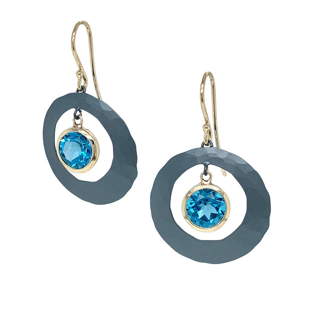 Blue Topaz "Lunar Glow" Earrings