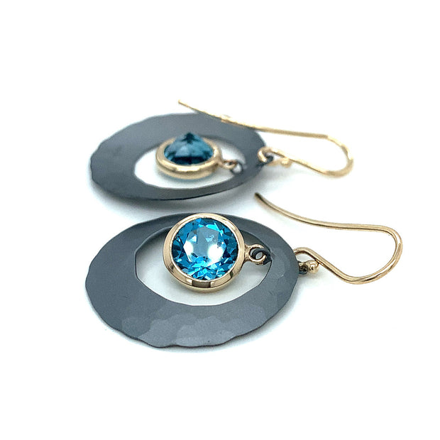 Blue Topaz "Lunar Glow" Earrings