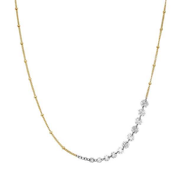 Yellow Gold and Diamond Necklace-"Crystal Fever"
