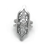 Sterling Silver Fashion Ring - "Diamond Shield"