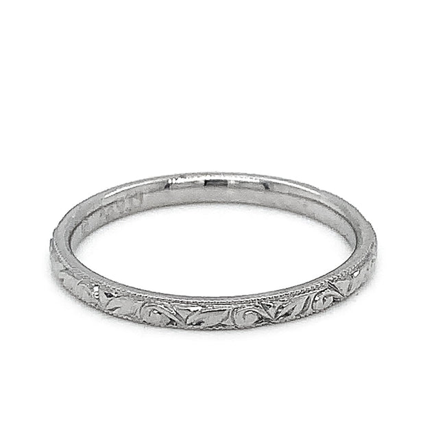 Hang Engraved Sterling Silver Ring - "Clara"