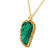 One-of-a-Kind Hand Carved Emerald Necklace
