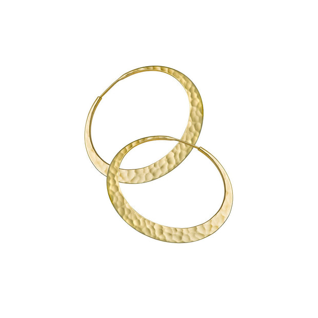 Small EcoGold Eclipse Hoops