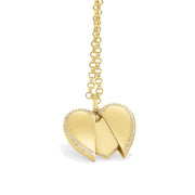 14K Gold and Diamond Locket - "Wings of Love"