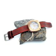 Meteorite Watch with Leather Strap- "Slice of the Heavens"