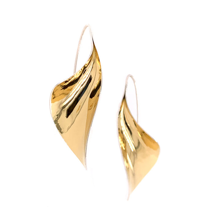 Gold & Sterling Silver Drop Earrings -"Springtime of Youth"