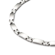 15" Rectangle Narrow Link Stainless Steel Necklace