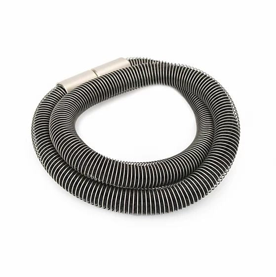 Magnetic Stainless Steel & Cotton Bracelet- "Noa"