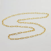 Gold Vermeil & Freshwater Pearl Necklace - "Large Link"