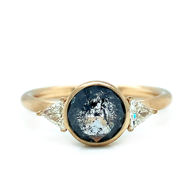 Salt and Pepper Diamond Ring- "Visions of Love"