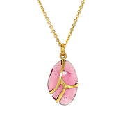 Gold and Pink Sapphire Butterfly Wing Necklace