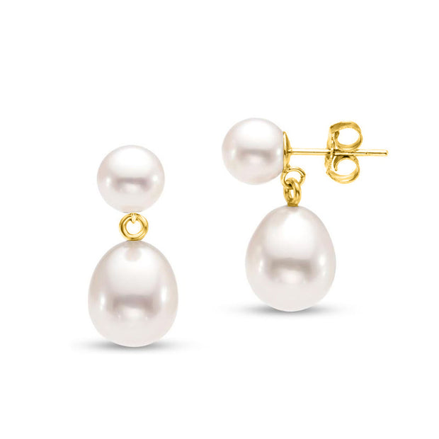 Freshwater Pearl Earrings - "Simple Pearl Drops"