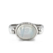 Sterling Silver Moonstone Ring-"Scattered Showers"