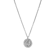 Compass Sterling Silver Charm Necklace