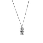 Matryoshka Sterling Silver Charm Necklace