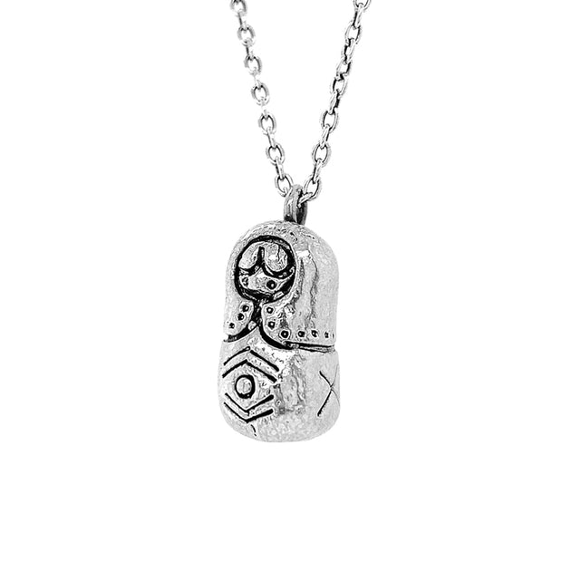 Matryoshka Sterling Silver Charm Necklace