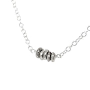 Sterling Silver Wire Wrap Station Necklace