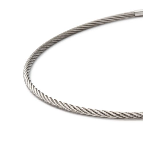 3mm Stiff Rope Stainless Steel Necklace