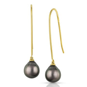 Pearl Drop Earrings - "Golden Haze"