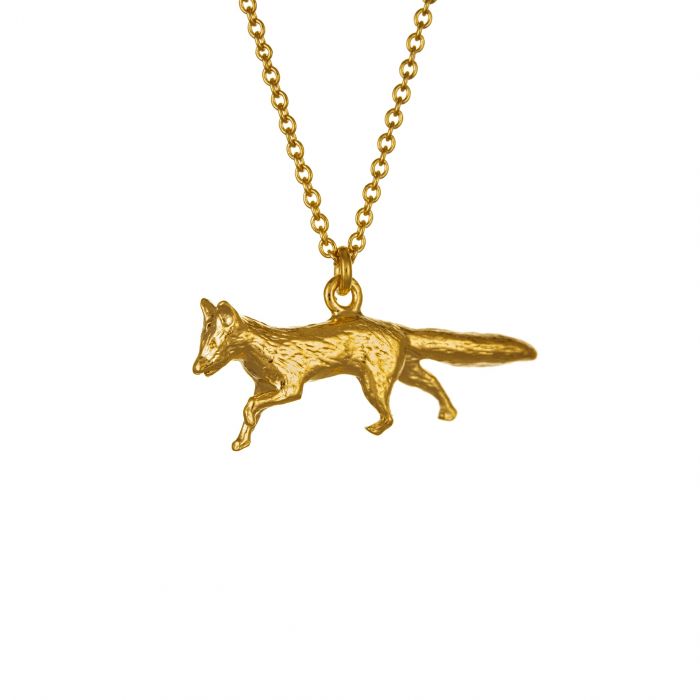 Gold Vermeil Necklace - "Prowling Fox"