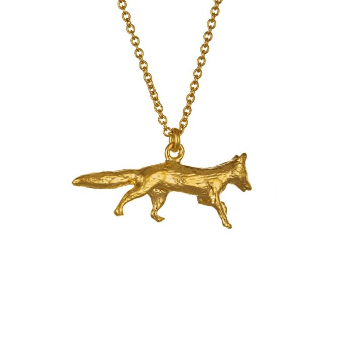 Gold Vermeil Necklace - "Prowling Fox"