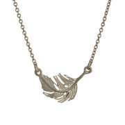 Sterling Silver Necklace - "Little Feather Inline"
