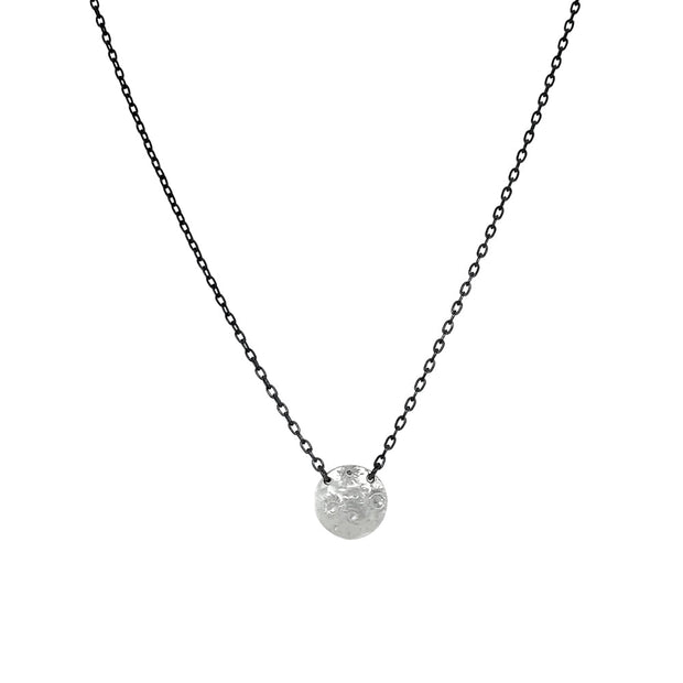 Sterling Silver Full Moon Necklace