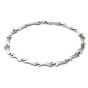 Wave Link Stainless Steel Necklace