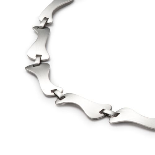 Wave Link Stainless Steel Necklace