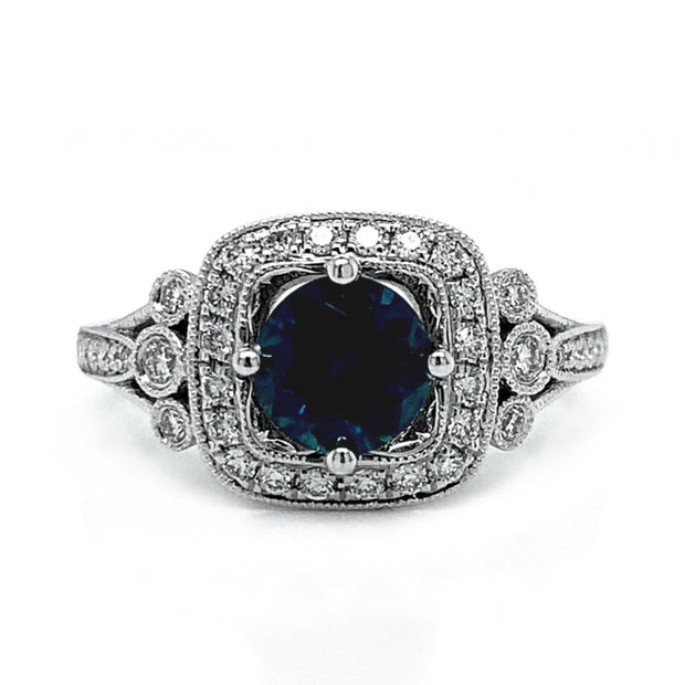 Montana Sapphire & Diamond Ring-"Delilah"