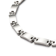 16.5" Rectangle Wide Link Stainless Steel Necklace