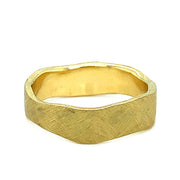 18K Yellow Gold Band - "Wheat in the Wind"